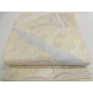 平和屋着物■夏物　六通柄袋帯　秋草芝文　銀糸　逸品　DAAG3304ea(帯)