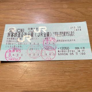 【えらん様専用】2024 青春18きっぷ 1回分 (鉄道乗車券)