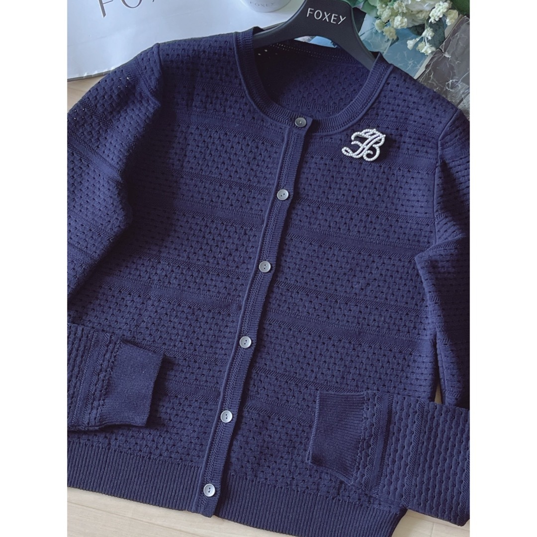 FOXEY - 極美品!FOXEY レース編みアンサンブル 40 Rene foxeyの FOXEY - 極美品!FOXEY レース編みアンサンブル 40 Rene foxeyの