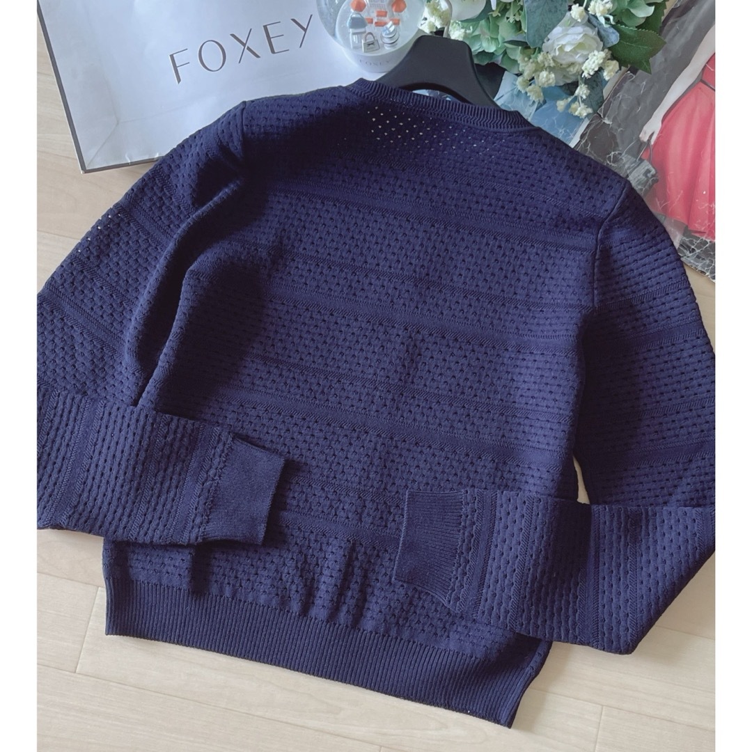 FOXEY - 極美品!FOXEY レース編みアンサンブル 40 Rene foxeyの FOXEY - 極美品!FOXEY レース編みアンサンブル 40 Rene foxeyの