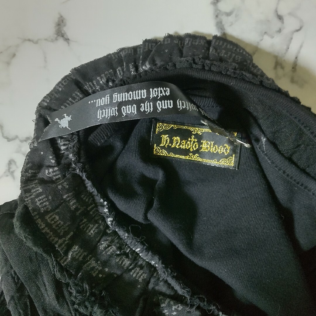 h.naoto - h.naoto Blood☆ゴシックトップス☆中古品 黒 BLACK h.naoto - h.naoto Blood☆ゴシックトップス☆中古品 黒 BLACK