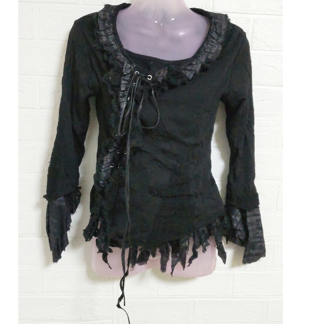h.naoto - h.naoto Blood☆ゴシックトップス☆中古品 黒 BLACK h.naoto - h.naoto Blood☆ゴシックトップス☆中古品 黒 BLACK