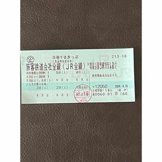 青春18きっぷ4回分(鉄道乗車券)