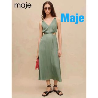 maje - マージュ ストライプシャツワンピース レディース 34の maje - マージュ ストライプシャツワンピース レディース 34の
