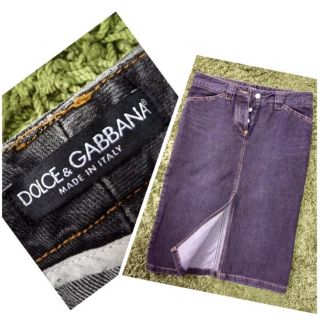 ドルチェアンドガッバーナ(DOLCE&GABBANA)のDOLCE&GABBANA*デニムスカート(ひざ丈スカート)