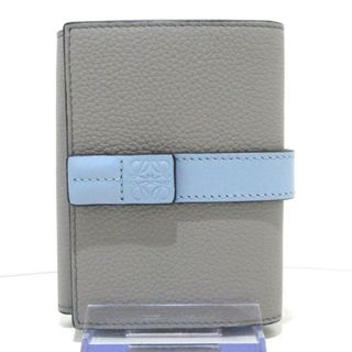 LOEWE - LOEWE(ロエベ) 3つ折り財布美品 - グレー×ライトブルー LOEWE - LOEWE(ロエベ) 3つ折り財布美品 - グレー×ライトブルー