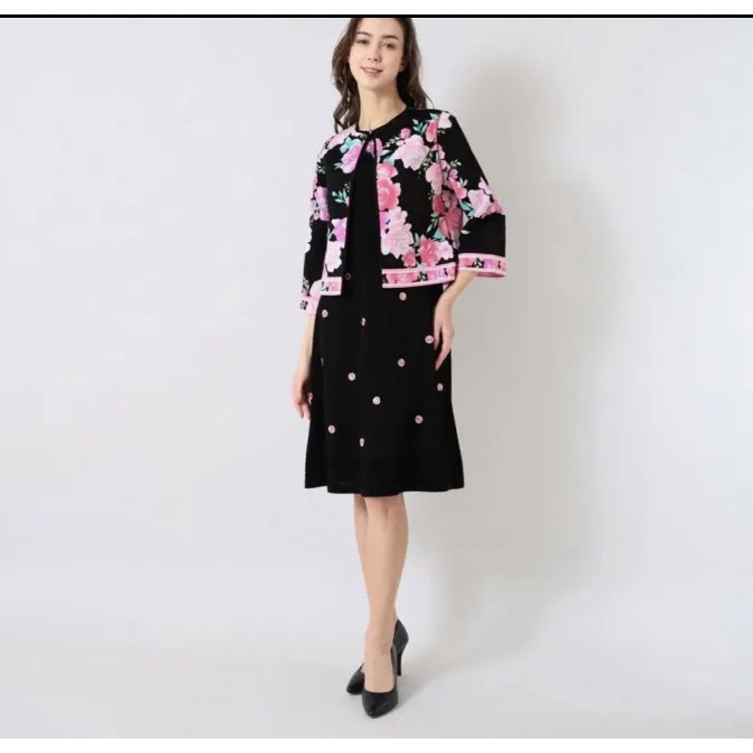 LEONARD - ☆LEONARD☆美品☆2022/ニットワンピース☆42☆の LEONARD - ☆LEONARD☆美品☆2022/ニットワンピース☆42☆の