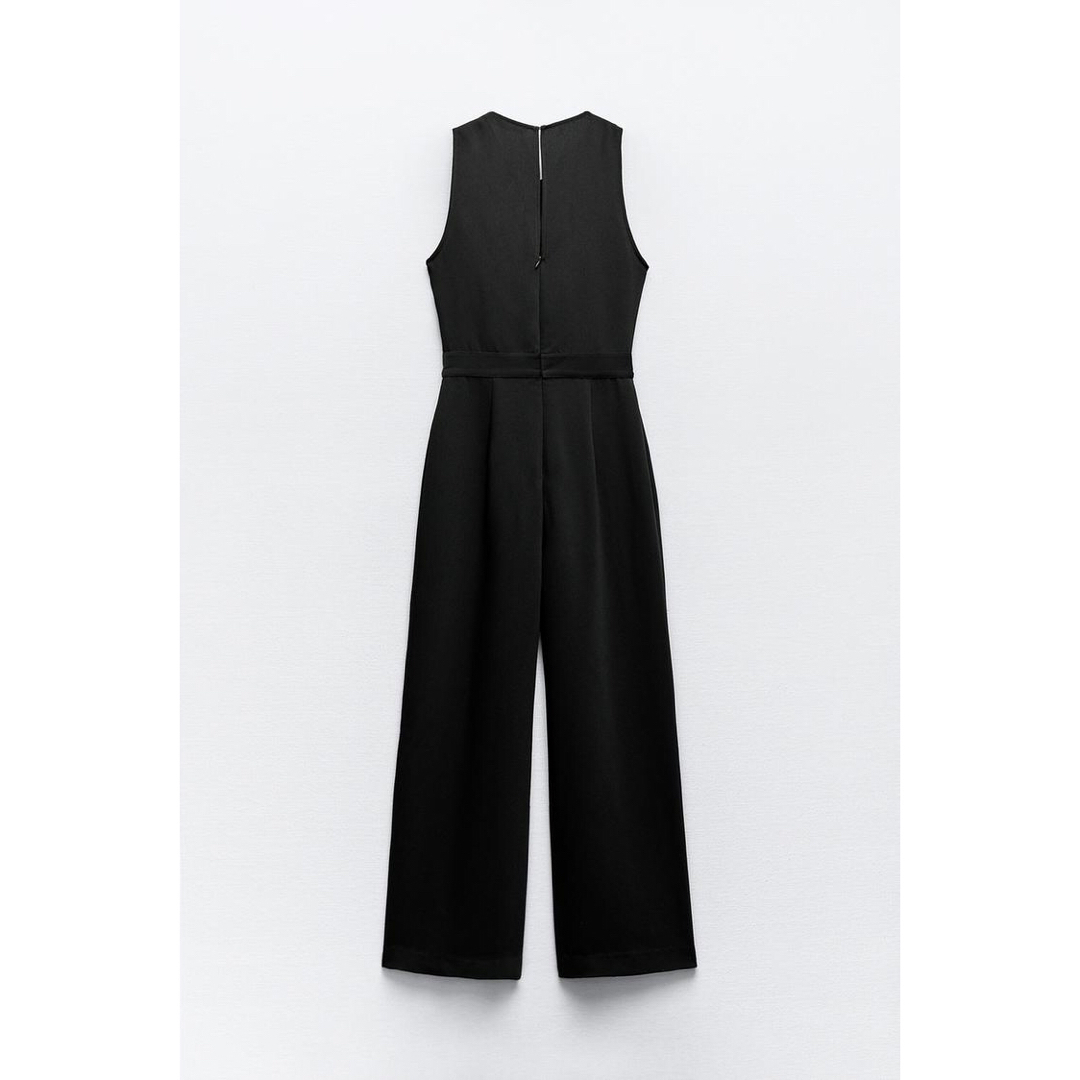 最高の品質 ZARA - 新品ZARA テクスチャー フラワー クレープジャンプスーツ サロペット・オーバーオール・オールインワン