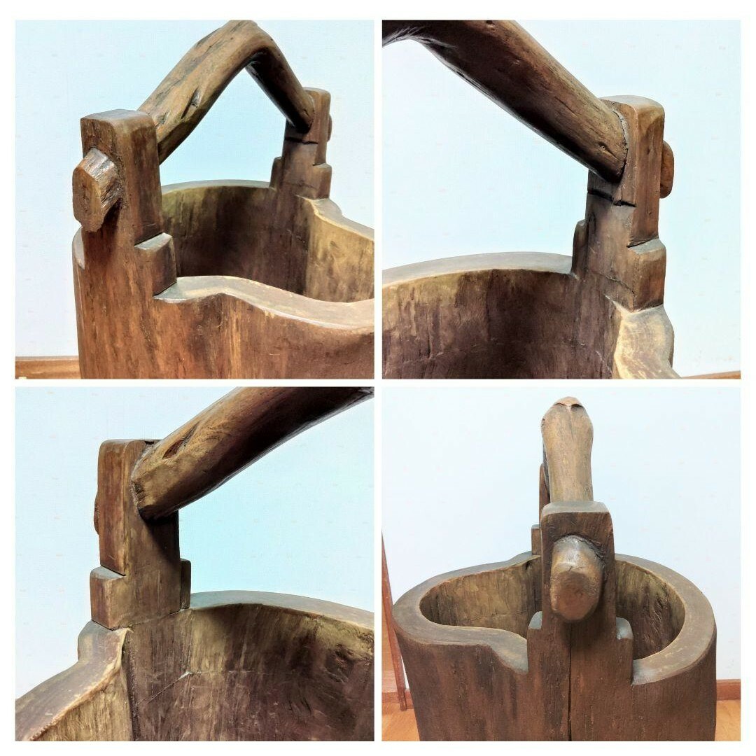 ✨特大✨木製☆手彫り☆傘立て☆樽桶☆手樽桶☆丸太☆重さ25kg ✨特大✨木製☆手彫り☆傘立て☆樽桶☆手樽桶☆丸太☆重さ25kg