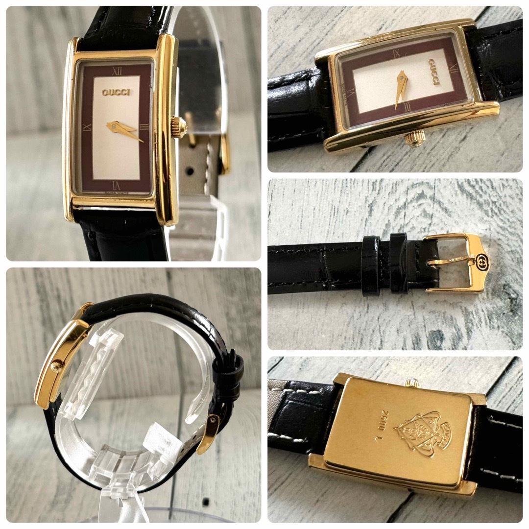 GUCCI - 【電池交換済】GUCCI グッチ 2600L 腕時計 レッド調 GUCCI - 【電池交換済】GUCCI グッチ 2600L 腕時計 レッド調