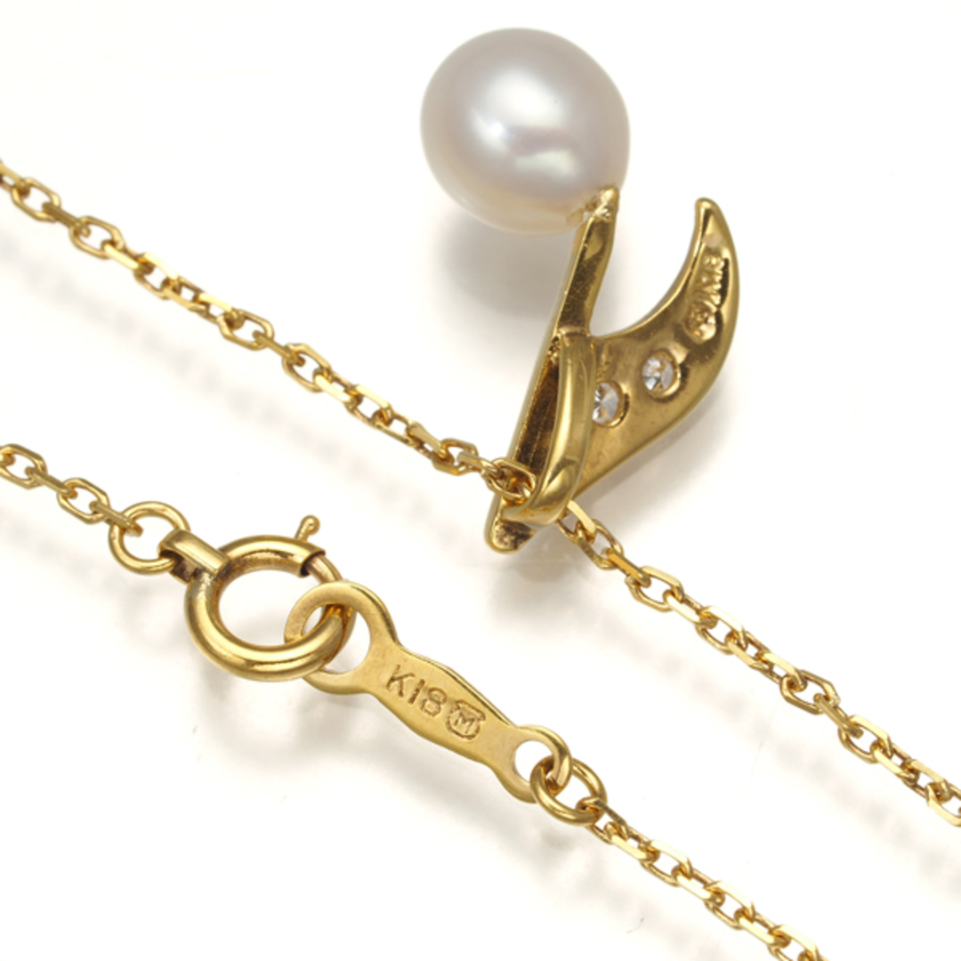 MIKIMOTO - ミキモト ネックレス パール 淡水真珠 5.8mm ダイヤ MIKIMOTO - ミキモト ネックレス パール 淡水真珠 5.8mm ダイヤ
