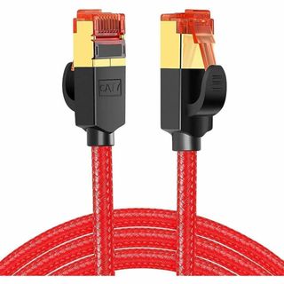 LAN ケーブル 2M メッシュ コネクタ イーサネット シールド モデム PC