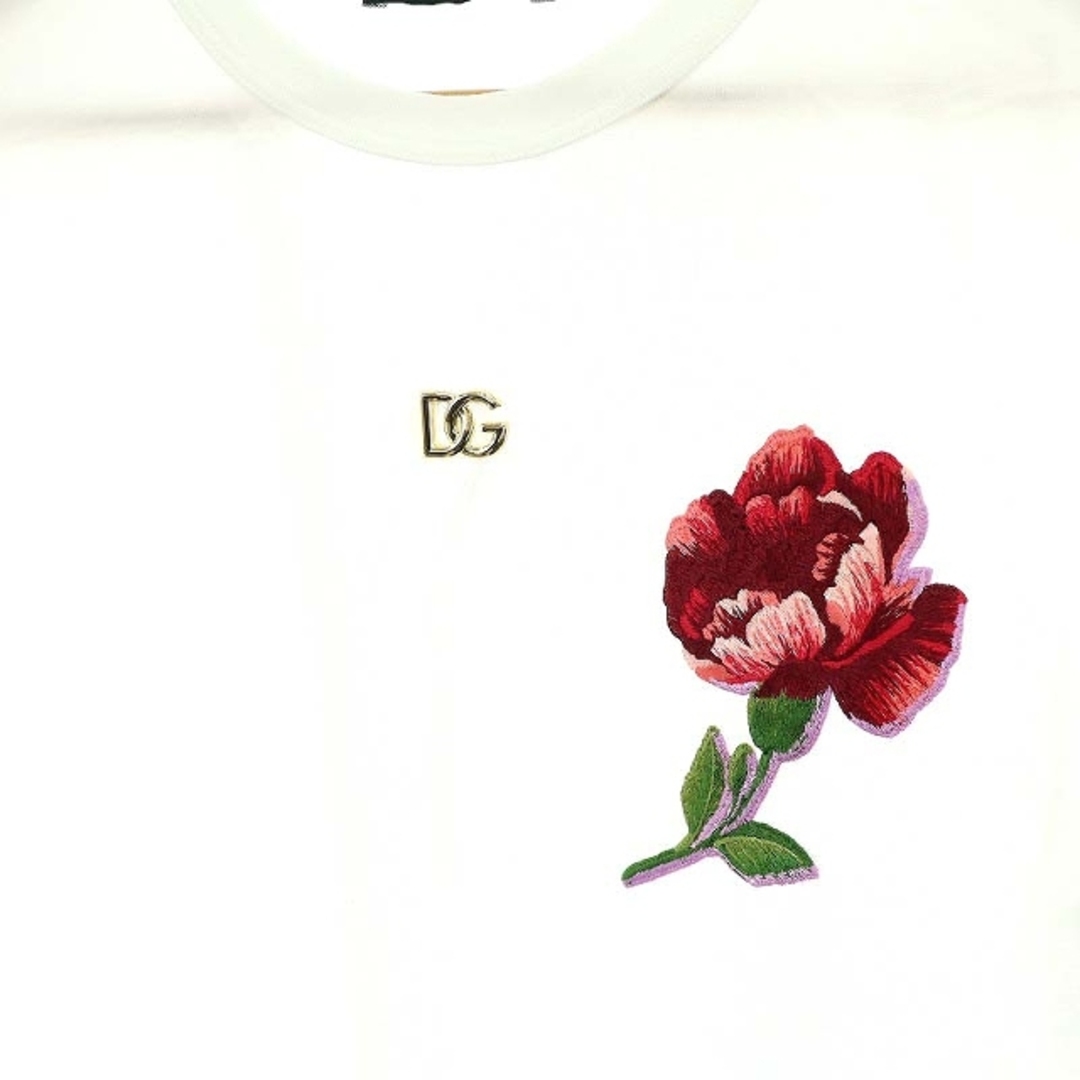 ドルチェアンドガッパーナ薔薇デザインTシャツロゴ入り - 半袖 ドルチェアンドガッパーナ薔薇デザインTシャツロゴ入り - 半袖