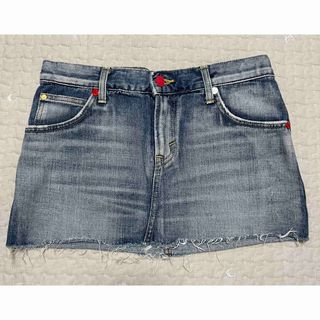 エックスガール(X-girl)の美品　X-girl エックスガール Lee リー 別注 デニム ミニスカート S(デニム/ジーンズ)