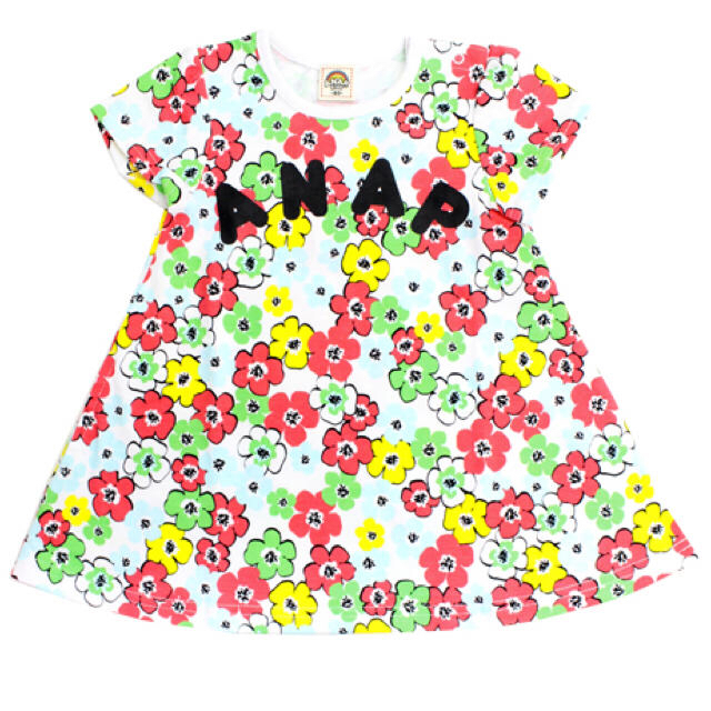 ANAP Kids(アナップキッズ)のANAP kids★花柄 フレアー ワンピース キッズ/ベビー/マタニティのキッズ服女の子用(90cm~)(ワンピース)の商品写真