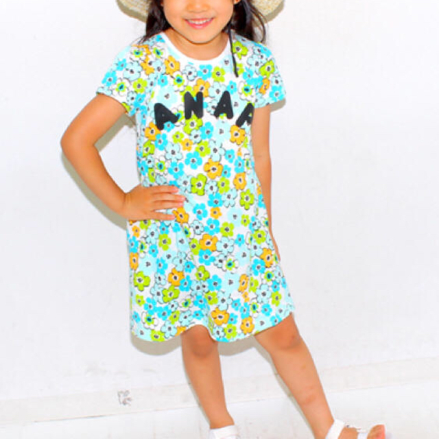 ANAP Kids(アナップキッズ)のANAP kids★花柄 フレアー ワンピース キッズ/ベビー/マタニティのキッズ服女の子用(90cm~)(ワンピース)の商品写真