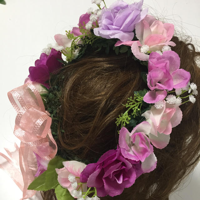 花かんむり＊キッズ レディースのヘアアクセサリー(カチューシャ)の商品写真