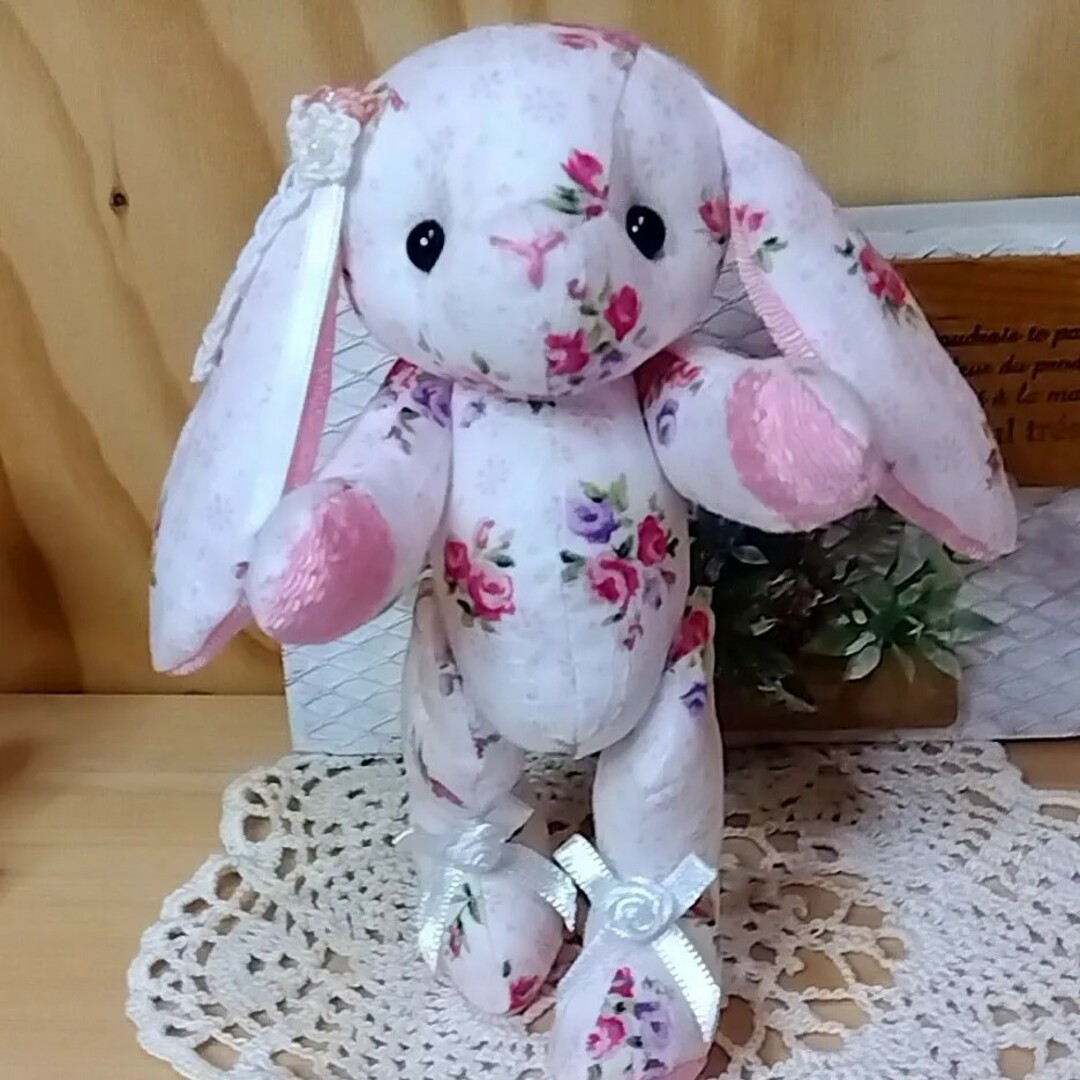 可憐うさ 垂れ耳うさぎ ロップイヤー ハンドメイド ぬいぐるみの 可憐うさ 垂れ耳うさぎ ロップイヤー ハンドメイド ぬいぐるみの