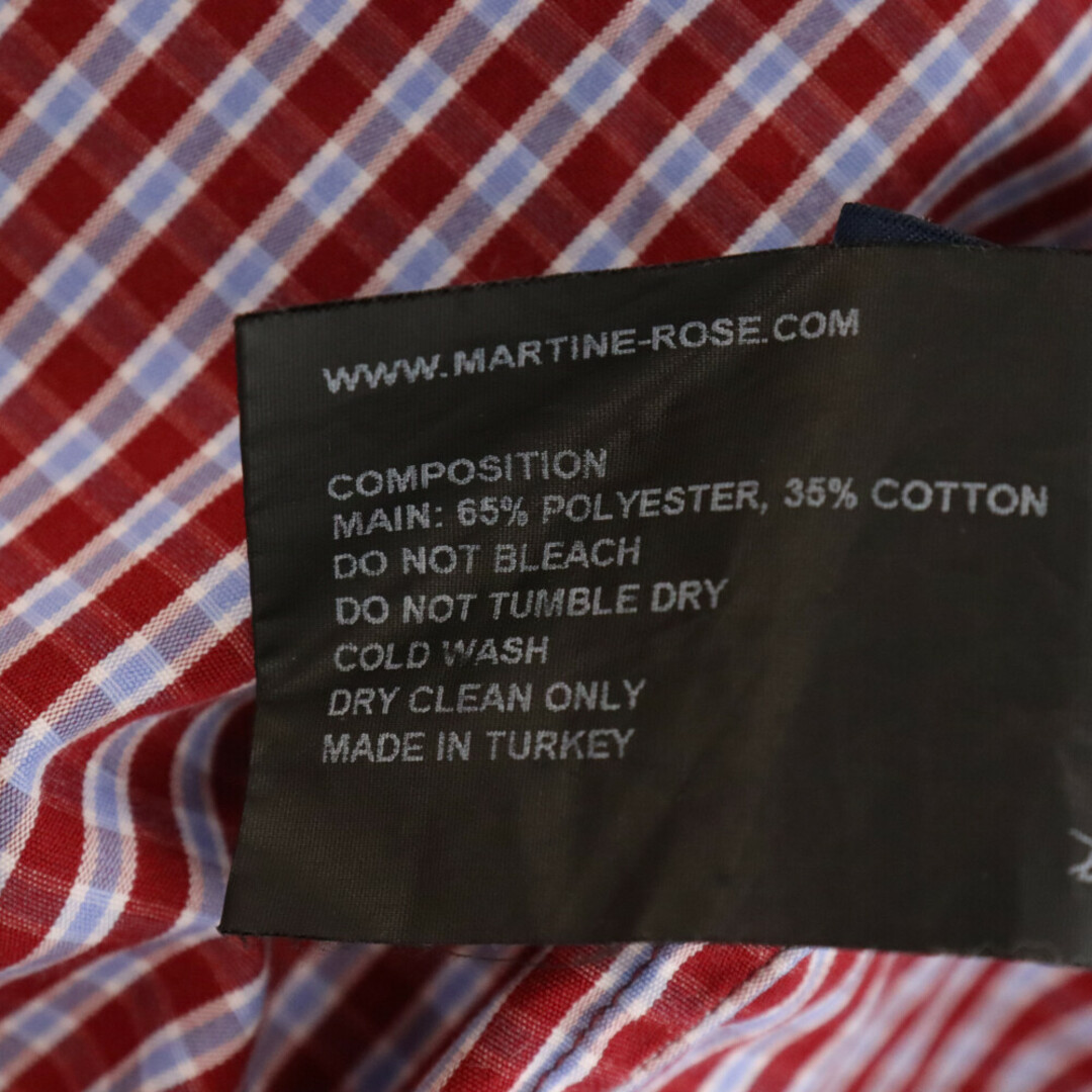 MARTINE ROSE マーティンローズ ロゴ刺繍 チェック柄 レギュラー MARTINE ROSE マーティンローズ ロゴ刺繍 チェック柄 レギュラー