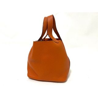 エルメス(HERMES)のHERMES エルメス ピコタンPM ハンドバッグ トリヨンクレマンス オレンジ □J刻印(ハンドバッグ)