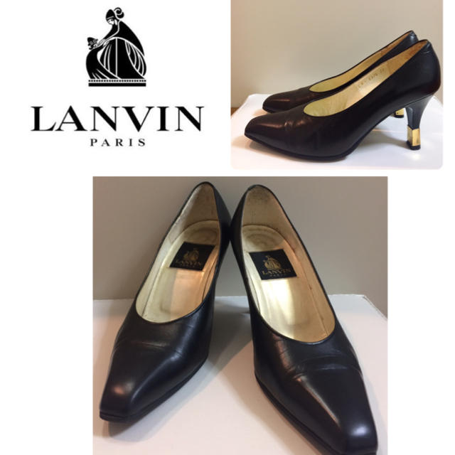 LANVIN(ランバン)のランバン♡ブラックレザー ヴィンテージ パンプス♡ レディースの靴/シューズ(ハイヒール/パンプス)の商品写真