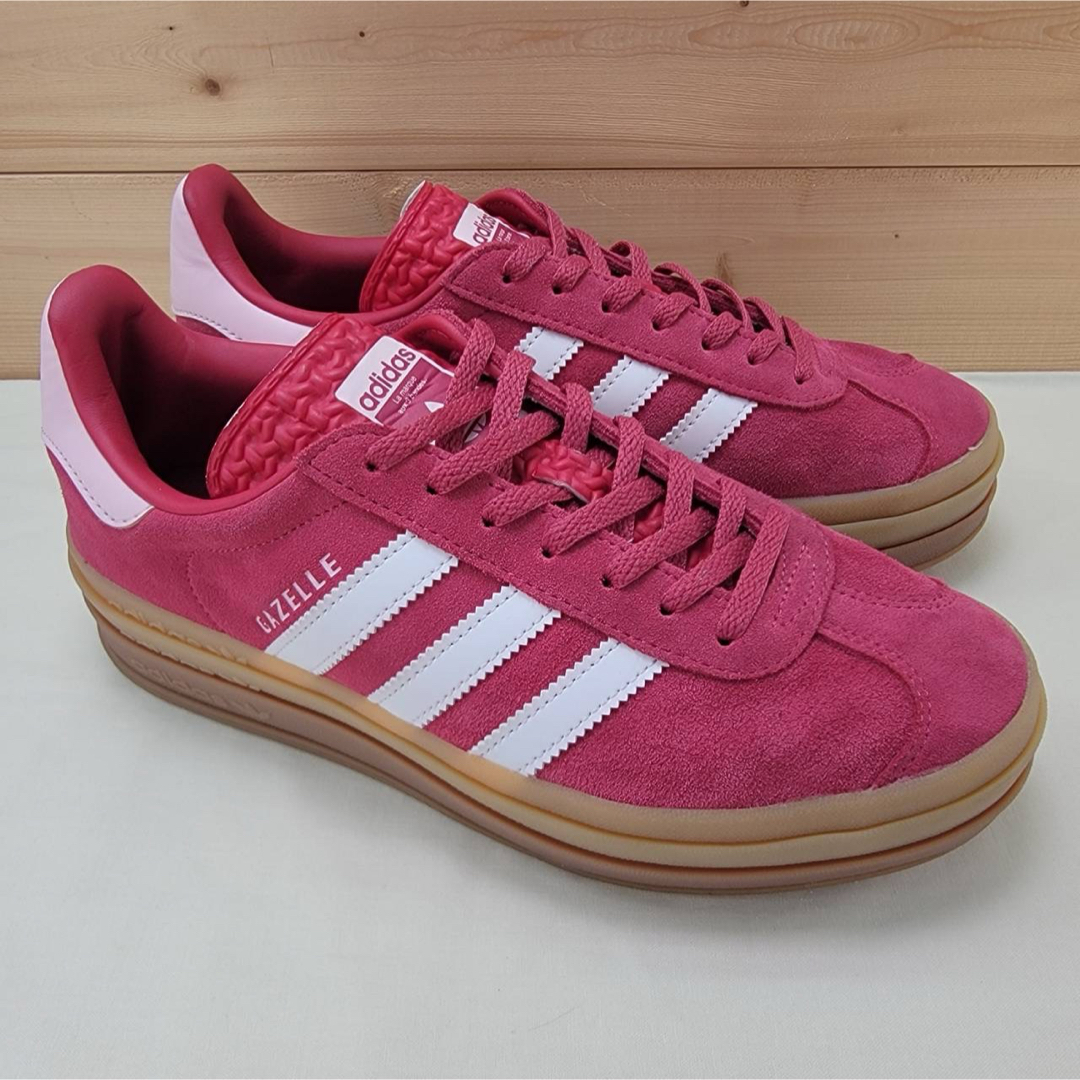 adidas - アディダス ガゼル ボールド ピンク/ホワイト 厚底 25 adidas - アディダス ガゼル ボールド ピンク/ホワイト 厚底 25