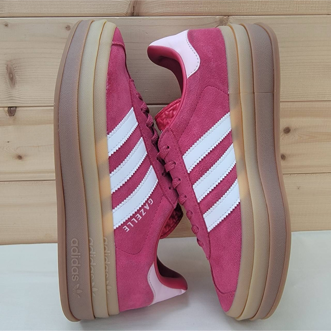 adidas - アディダス ガゼル ボールド ピンク/ホワイト 厚底 25 adidas - アディダス ガゼル ボールド ピンク/ホワイト 厚底 25