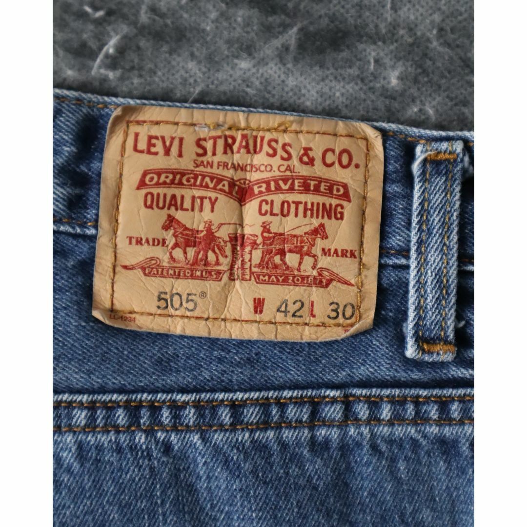 Levi's - Levi's リーバイス 505 ワイド ルーズ 色落ちデニム Levi's - Levi's リーバイス 505 ワイド ルーズ 色落ちデニム