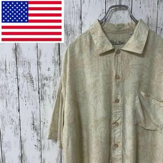 BATIK BAY 古着 レーヨン 総柄 パイナップル 半袖シャツ メンズ(シャツ)