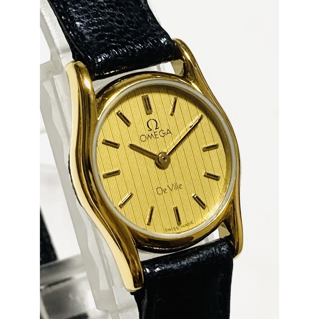 極美品! OMEGA オメガ ベルト純正 プッシュ式 レディース腕時計 極美品! OMEGA オメガ ベルト純正 プッシュ式 レディース腕時計