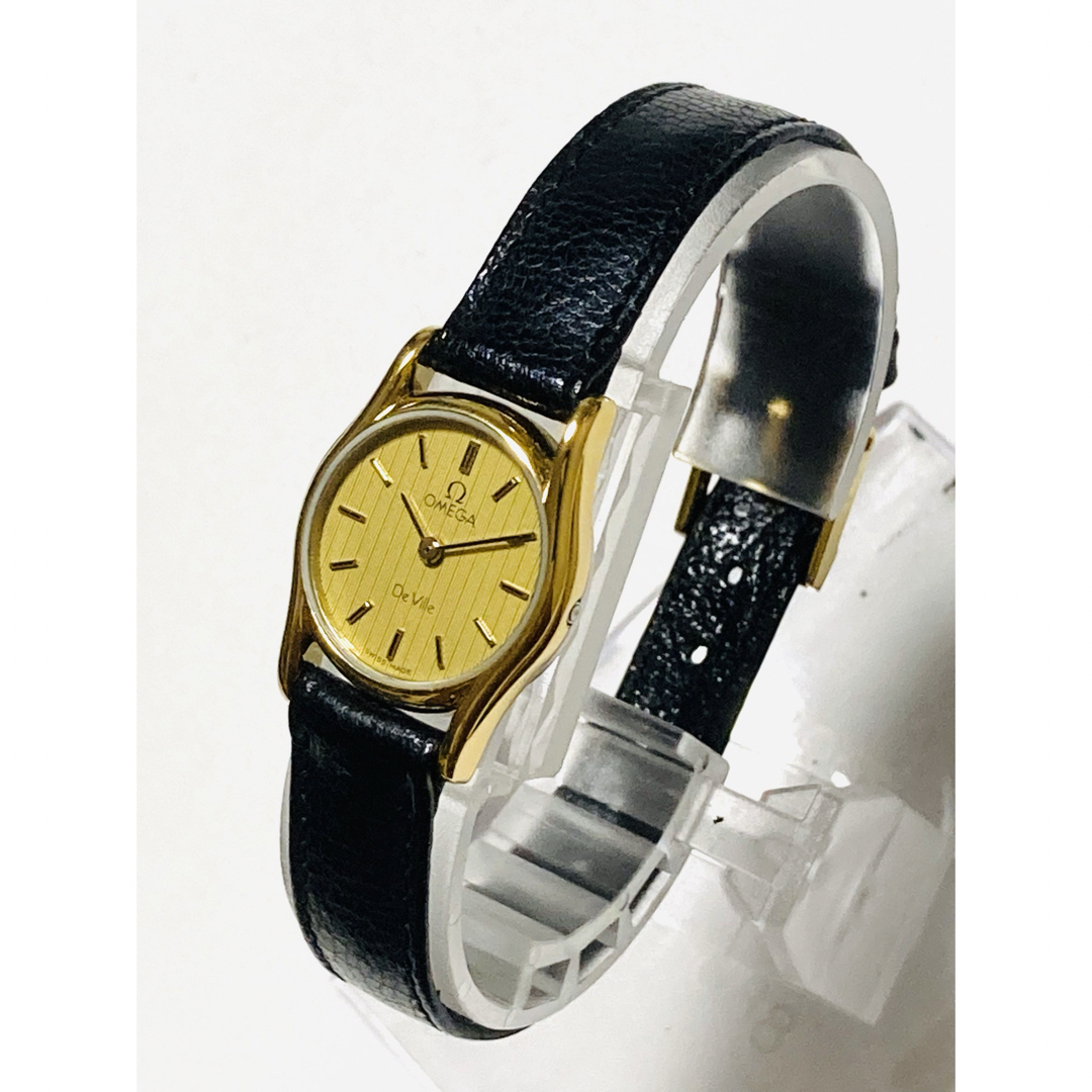 極美品! OMEGA オメガ ベルト純正 プッシュ式 レディース腕時計 極美品! OMEGA オメガ ベルト純正 プッシュ式 レディース腕時計