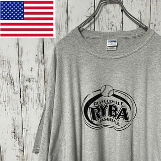 GILDAN アメリカ古着 ビッグプリントベースボールＴシャツ 半袖 メンズ(Tシャツ/カットソー(半袖/袖なし))