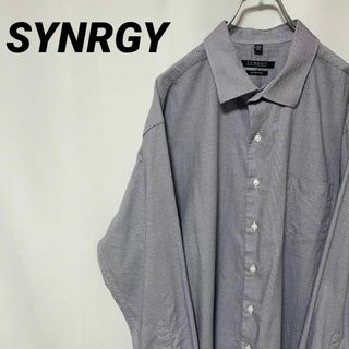 SYNRGY USA古着 ビッグサイズ 長袖シャツ コットン 2XL メンズ(シャツ)