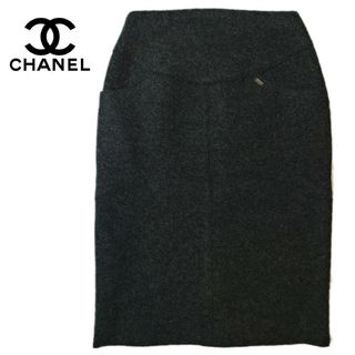 CHANEL - CHANEL シャネル ウール タイトスカート CHANEL - CHANEL シャネル ウール タイトスカート