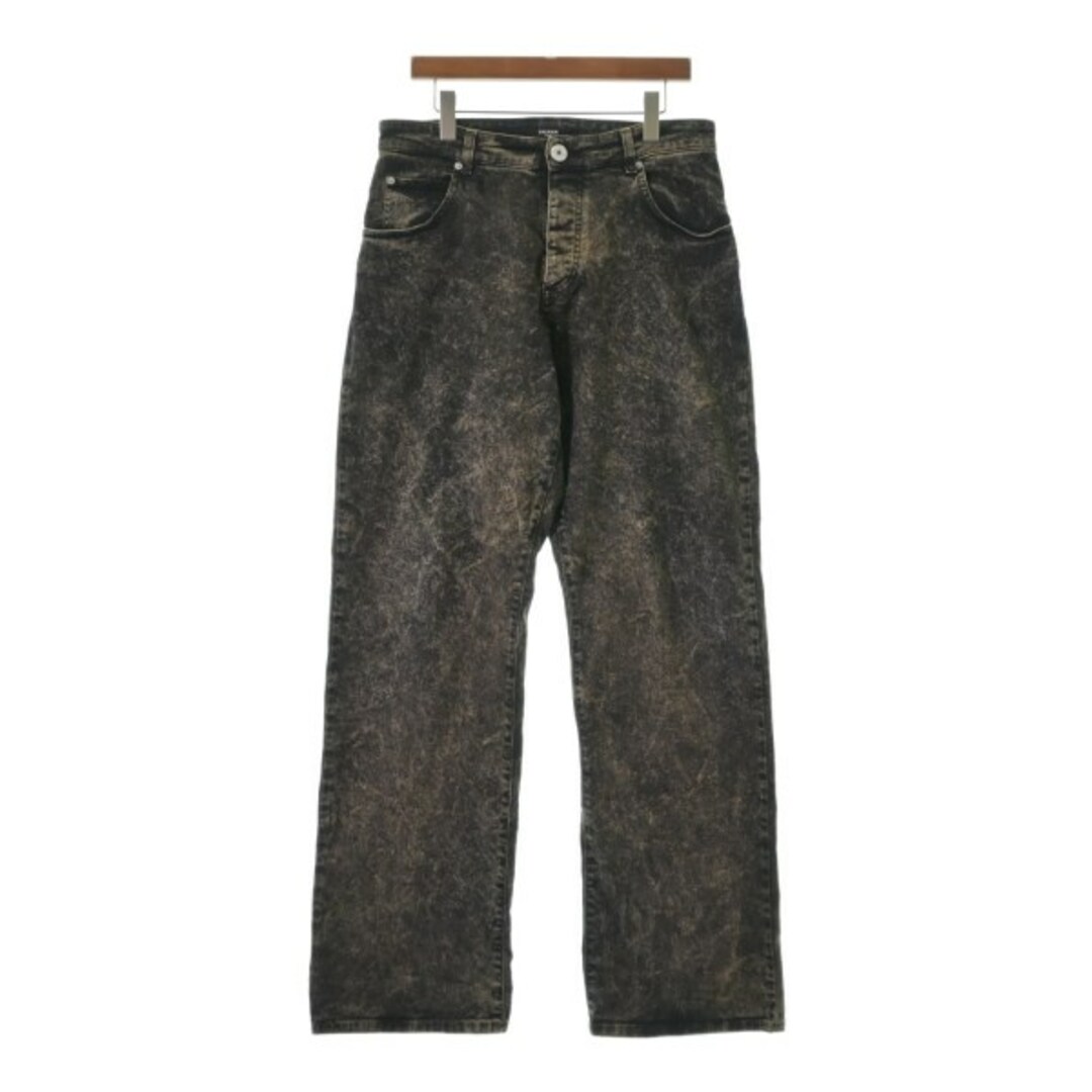 BALMAIN バルマン デニムパンツ 31(M位) 黒xベージュ系 【古着 BALMAIN バルマン デニムパンツ 31(M位) 黒xベージュ系 【古着