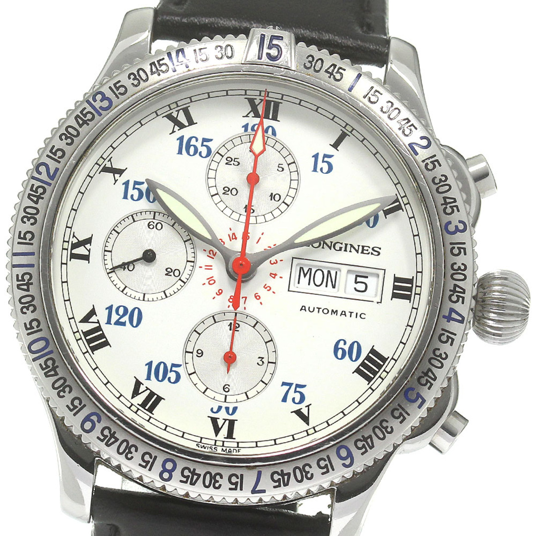LONGINES - ロンジン LONGINES L2.618.4 リンドバーグ クロノグラフ デイデイト 自動巻き メンズ _829941