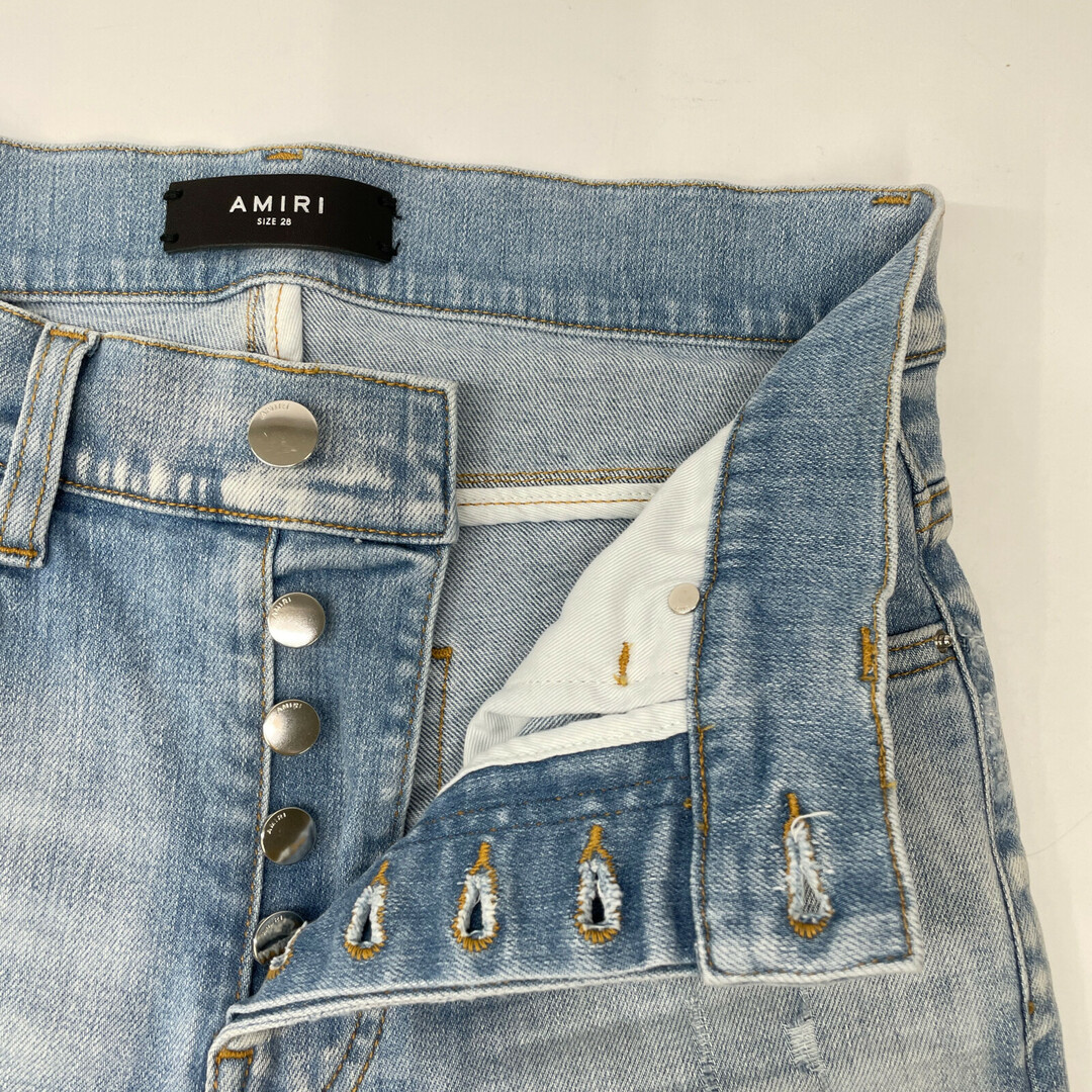 AMIRI - アミリ スターパッチ クラッシュ デニムパンツ 28の通販 AMIRI - アミリ スターパッチ クラッシュ デニムパンツ 28の通販