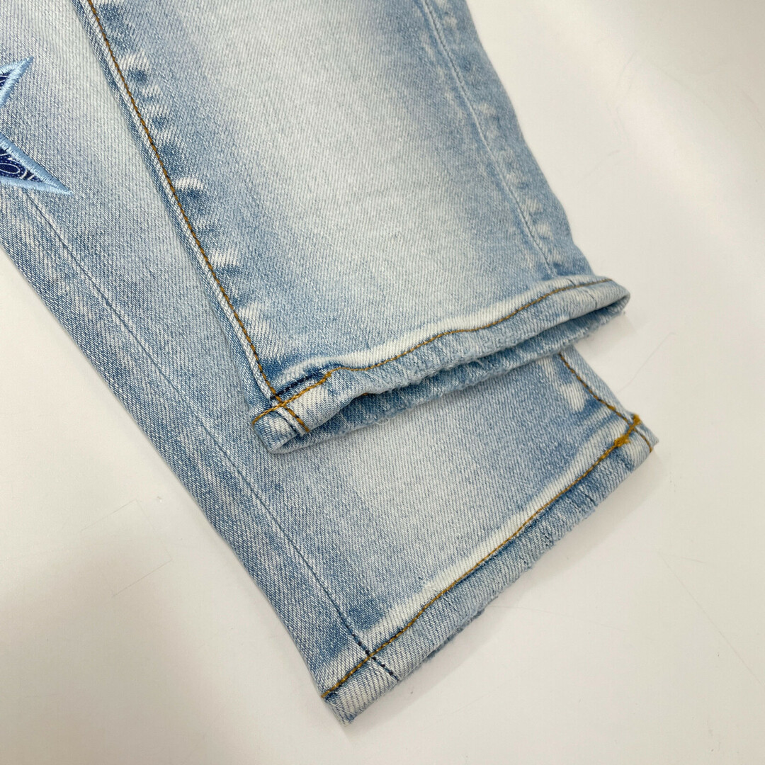 AMIRI - アミリ スターパッチ クラッシュ デニムパンツ 28の通販 AMIRI - アミリ スターパッチ クラッシュ デニムパンツ 28の通販