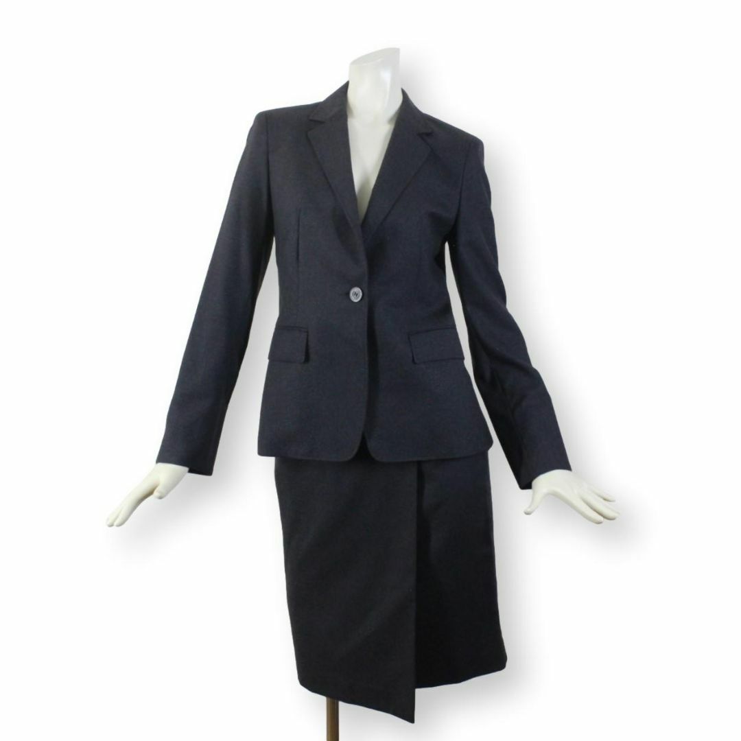 MICHEL KLEIN - 05【新品同様】ミッシェルクラン スカートスーツ 38 ダークグレー M 秋冬
