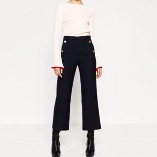 ZARA】ゴールドボタン パンツ | 4387/042 ボトムス