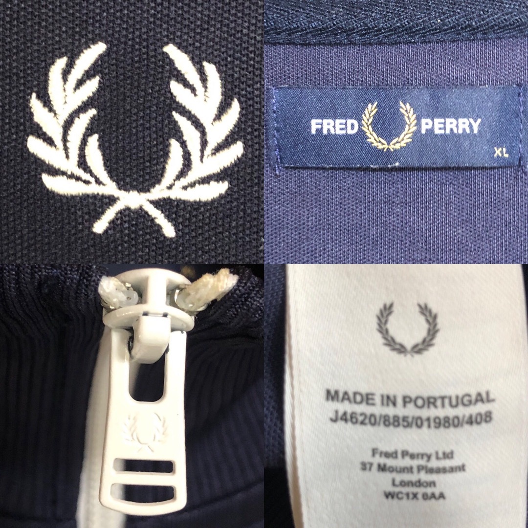 XL⭐️Fred Perry トラックジャケット 刺繍/テープ月桂樹 XL⭐️Fred Perry トラックジャケット 刺繍/テープ月桂樹