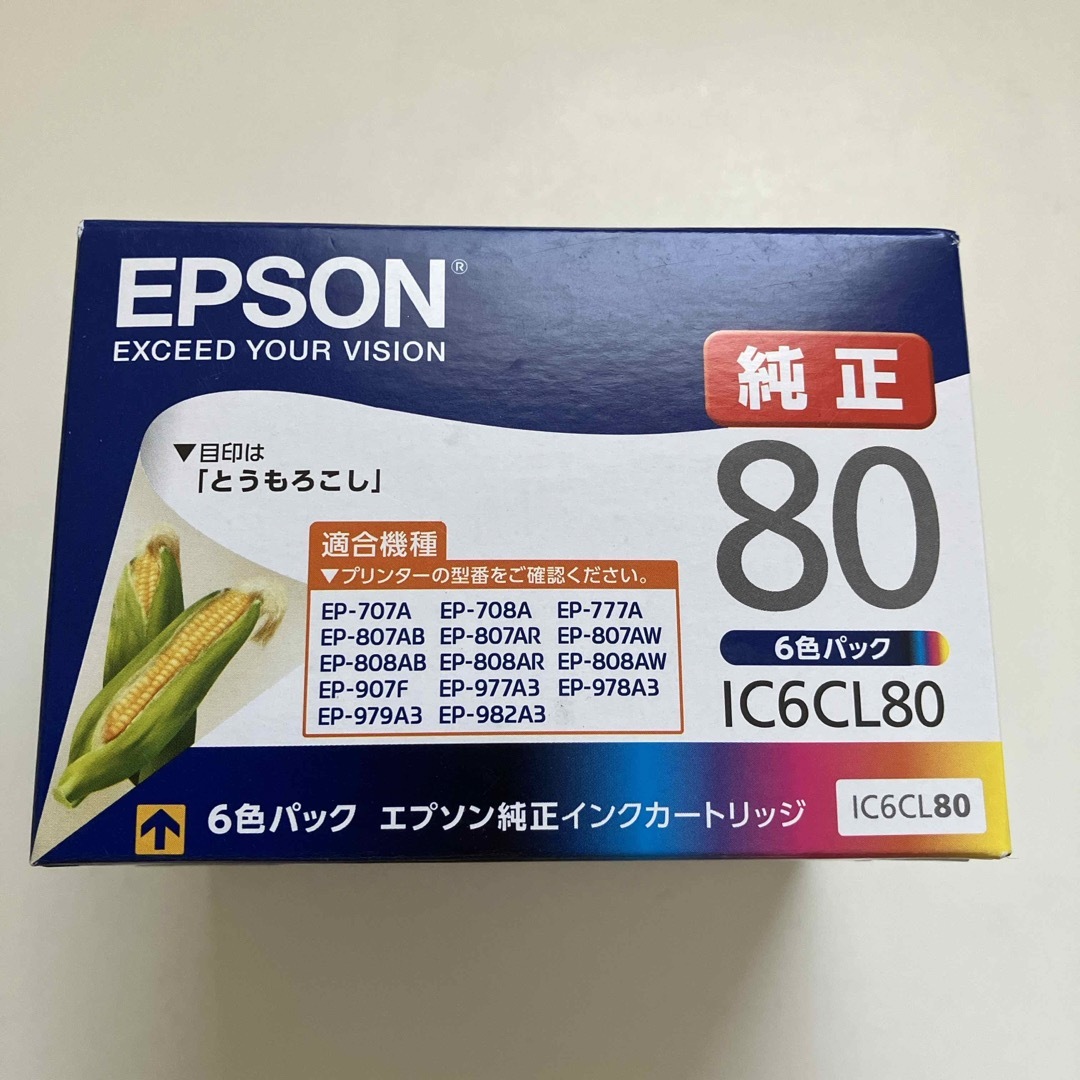 エプソン 純正 インク とうもろこし トウモロコシ　IC6CL80 6色パック