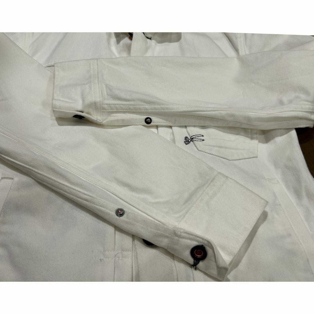 DENHAM - *DENHAM×HYDROGEN ロゴ オールインワン ホワイト DENHAM - *DENHAM×HYDROGEN ロゴ オールインワン ホワイト