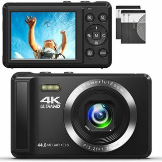 デジカメ4Kデジタルカメラ コンパクトカメラ 30FPS 44MP(コンパクトデジタルカメラ)