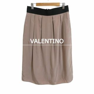 VALENTINO - 美品 VALENTINO シルク タック ロング タイト VALENTINO - 美品 VALENTINO シルク タック ロング タイト
