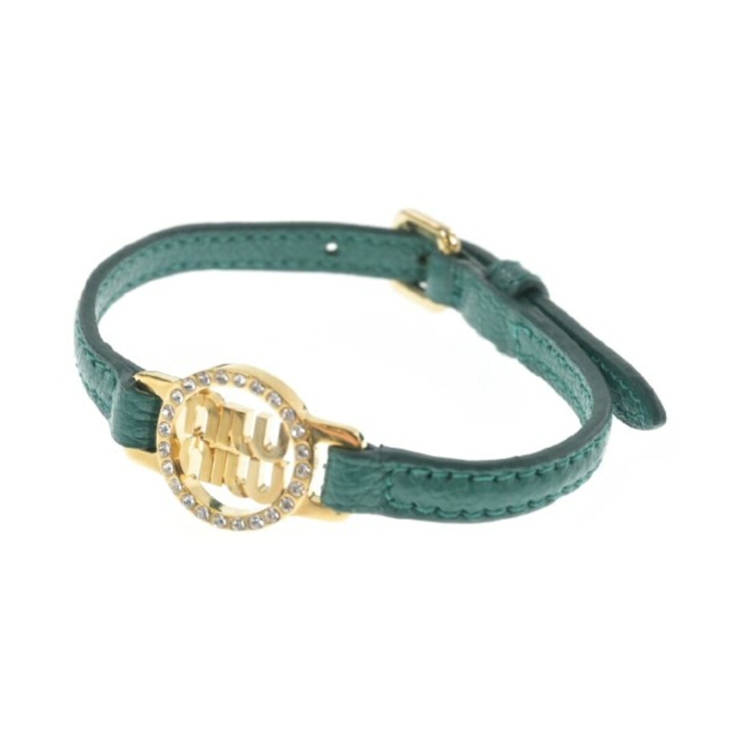 割引価格 Miu Miu ゴールドx緑 - ブレスレット・バングル ミュウミュウ アクセサリー