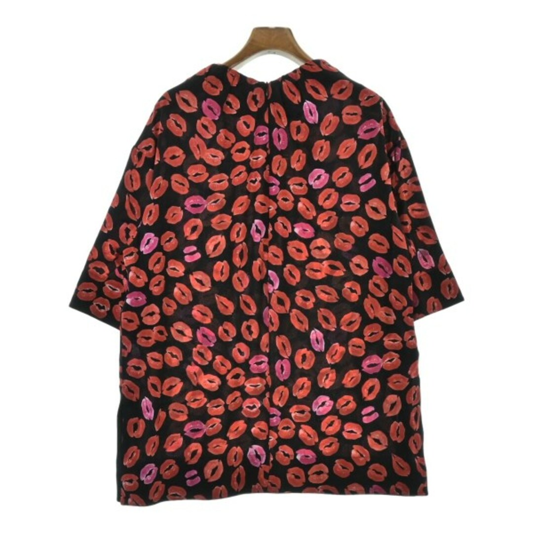 本当に信頼出来る店 MARNI - MARNI マルニ 黒x赤xピンク(総柄 40(M位) ブラウス シャツ+ブラウス(長袖+七分)