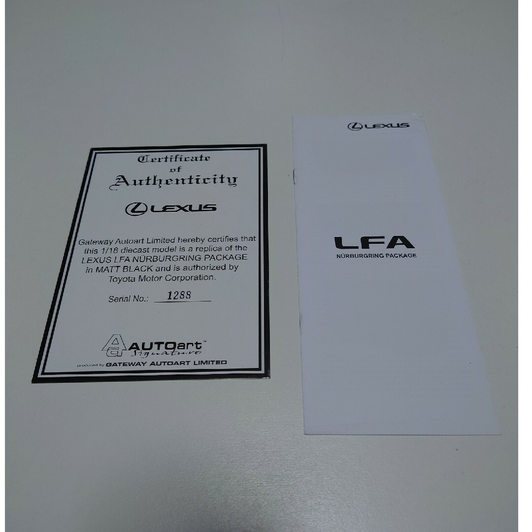 オートアート 1/18 レクサス LFA ニュルブルクリンク パッケージ オートアート 1/18 レクサス LFA ニュルブルクリンク パッケージ