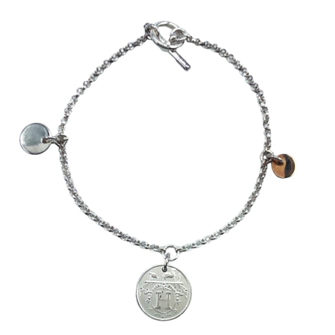 HERMES - 　エルメス HERMES エクスリブリス ブレスレットPM Ag925/K18PG ジュエリー