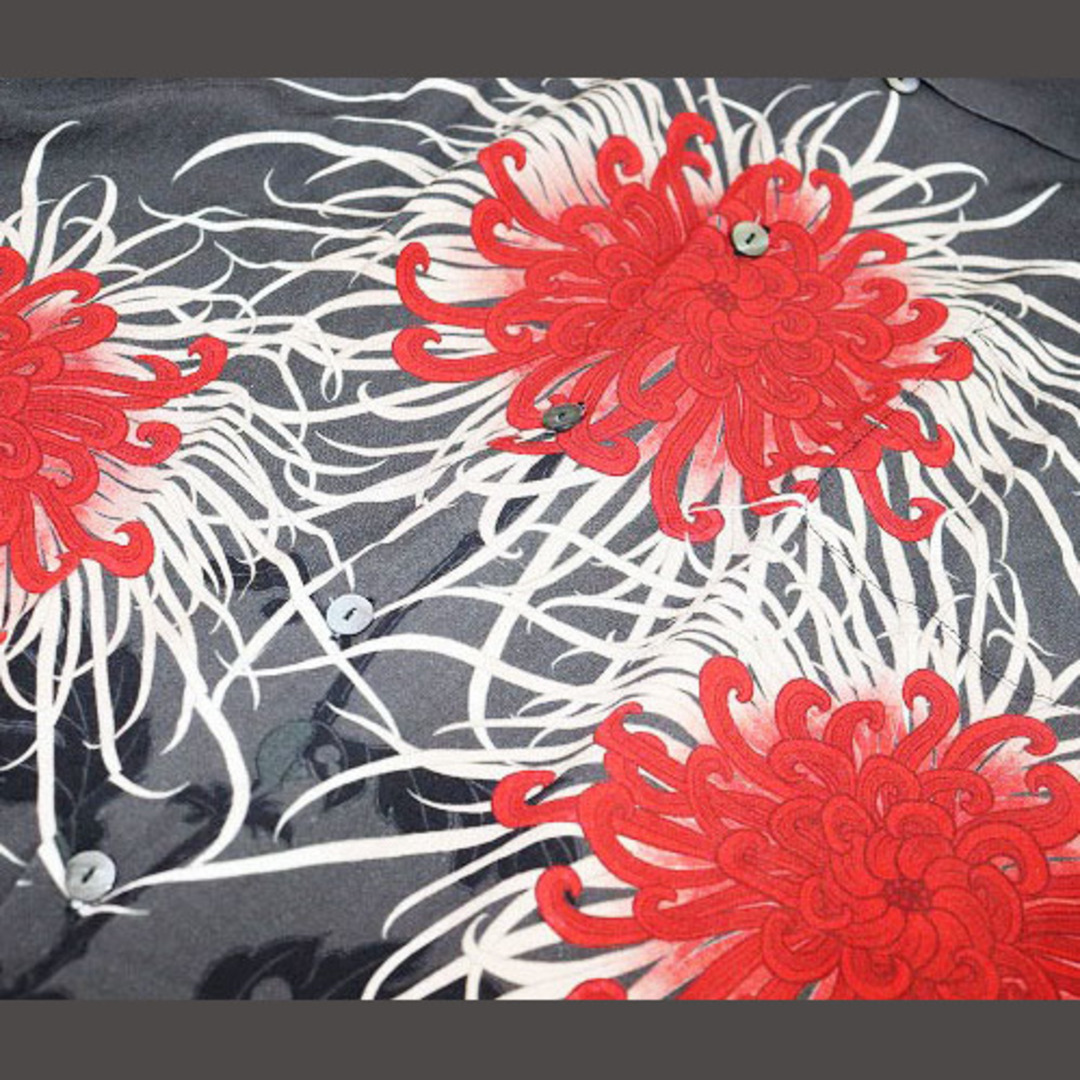 other - GAKKIN × BUDSPOOL 日章菊 L ハワイアン シャツ グレー other - GAKKIN × BUDSPOOL 日章菊 L ハワイアン シャツ グレー
